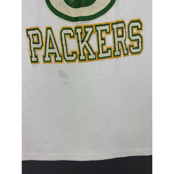 Vintage 90's Green Bay Packers NFL Football Shirt Rare White Single Stitch Large - Picture 8 of 15